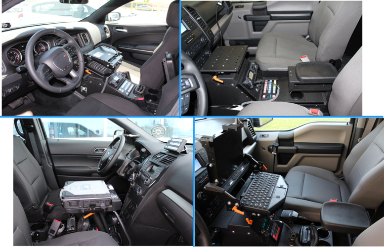 police car interior equipment