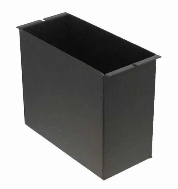 D&R CA-0104 console storage pocket and ticket book holder, black open-top bin with mounting flanges