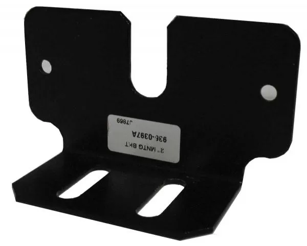 D&R 936-0397A 2 inch mounting bracket for a single MR6 or MR8 LED light, black with slotted foot