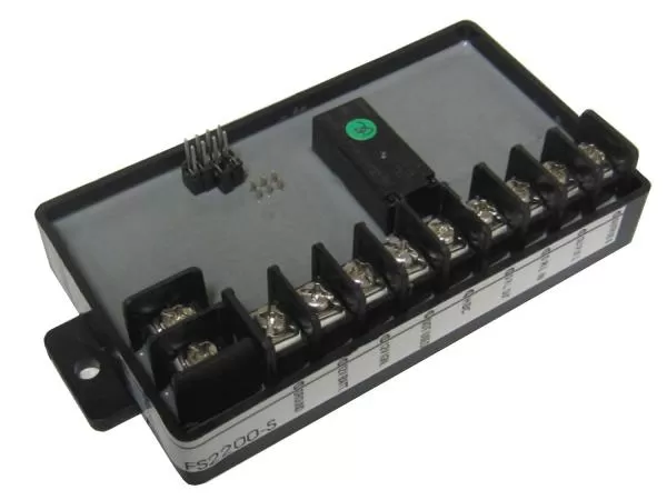 D&R FS2200-S headlight flasher module with nine barrier screw terminals and the part number on the case