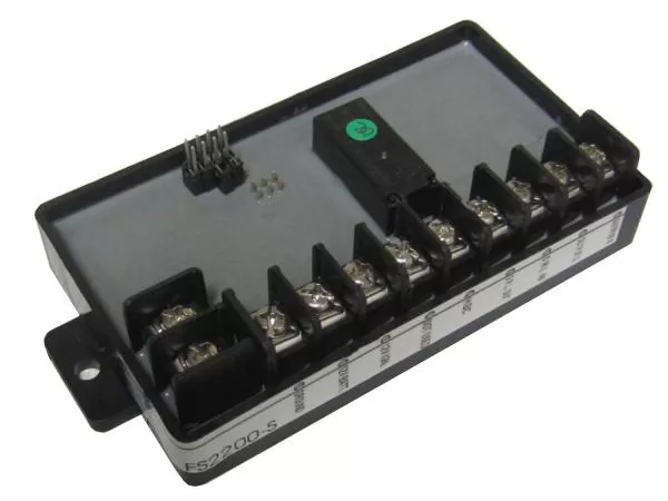 D&R FS2200-S headlight flasher module with nine barrier screw terminals and the part number on the case