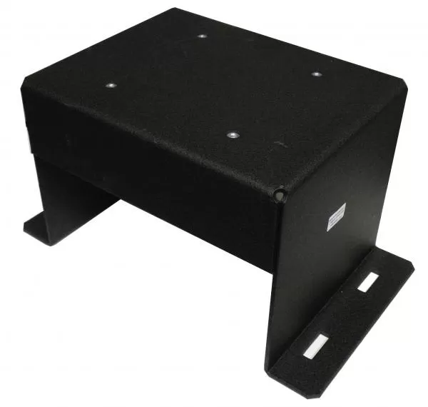 D&R 936-0230A base mounting bracket for LT6600 laptop mounts, black powder-coated steel with slotted feet