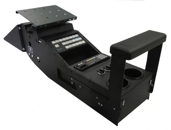 D&R 901-0073A contour console for the Dodge Charger with armrest, siren control head and swing-arm plate