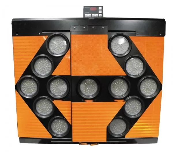D&R AB253513KHT-MF TC-12 arrowboard kit, thirteen amber LED modules with the AS5500 controller on top