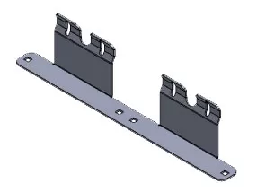 D&R 936-0523A double deck mount L bracket, pair of 2 inch uprights on one long slotted base