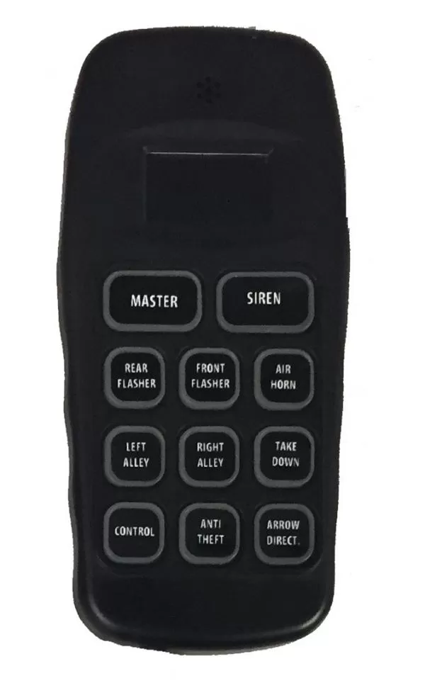 D&R Protec Falcon PFIQ12 handheld siren and light controller with master, siren, alley and horn buttons