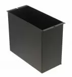 D&R CA-0104 console storage pocket and ticket book holder, black open-top bin with mounting flanges