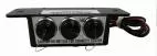 D&R 14.0553 triple outlet 12V console power accessory marked caution do not use for cigarette lighter