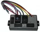 D&R ADT30A electronic anti-theft module with four relays on the board and a colour-coded harness