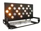 D&R ERL306022K enclosed aluminum arrowboard kit on its rack, amber and clear round LED modules with lightbar below