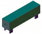D&R 934-0392A rifle storage box, 55 inch long lockable weapon box on raised mounting legs