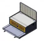D&R 934-0566A electronics mounting tray for the Ford Utility Interceptor with cargo partition fitted