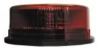 D&R BCN24 LED beacon with a red fluted polycarbonate lens on a low-profile black base