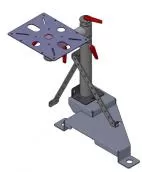 D&R 906-0259A passenger side laptop mount for the Ford F-150, pedestal on an angled floor bracket