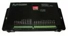 D&R FPC8VL-PIC interior lightbar flasher, top view with red DIP switch and green terminal blocks