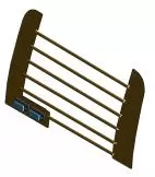 D&R 937-0342A window bars for the Ford F150, six horizontal bars with two LED modules on the bracket