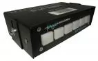 D&R SP6200 switch pack with six backlit white push-button switches in a black metal case