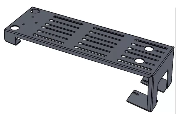 D&R 905-0148A floorplate kit for the 2020 Ford Interceptor Utility, black slotted plate with side legs