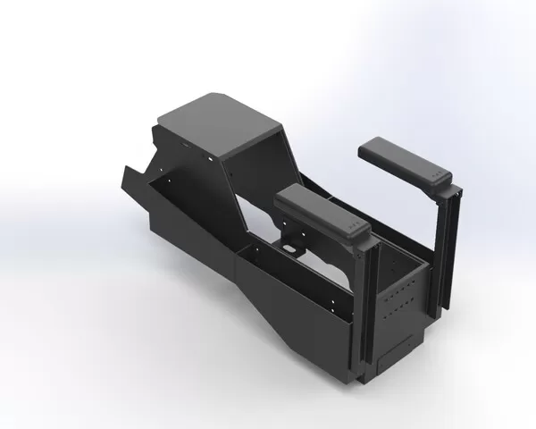 D&R 901-0175A emergency vehicle console for the Ford F-150 with driver and passenger side armrests