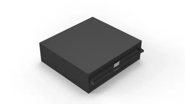 D&R 934-1031A single-drawer vehicle storage cabinet for the Chevy Tahoe, drawer closed with paddle latch